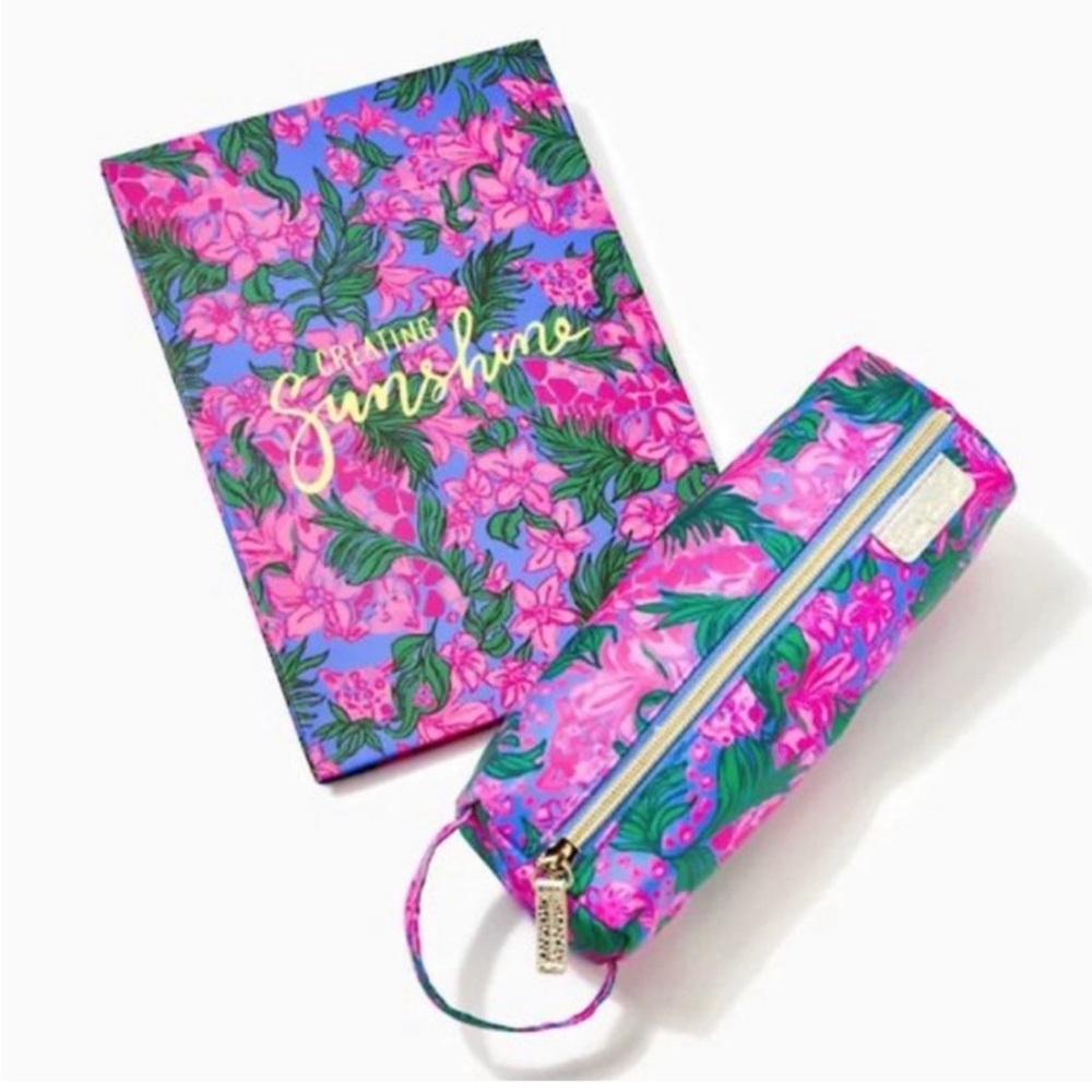 NWT Lilly Pulitzer Sketchbook AND Pencil Case